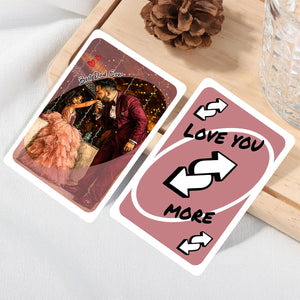 Custom UNO reverse Card for Dad, Love You More Metal Wallet Card