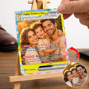 Gentle Strength Dad Tribute Trading Poke Card For Father's Day