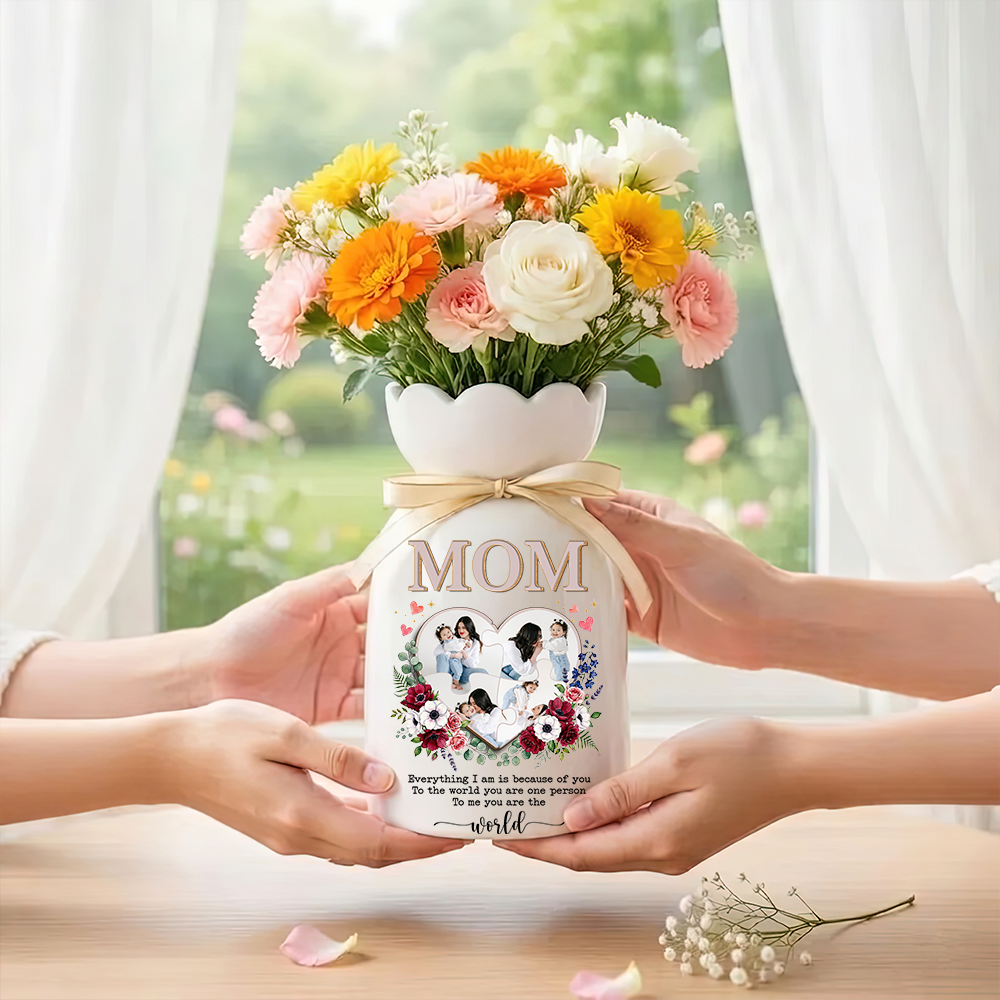 You Are The World - Personalized Flower Vase
