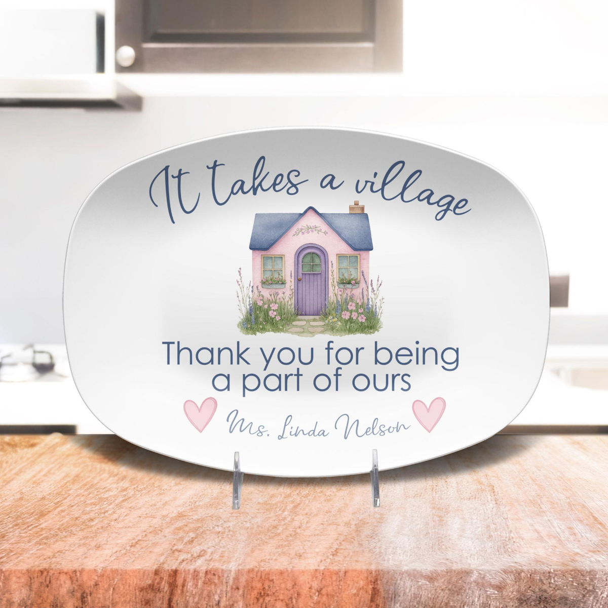 Neighbor Gift Platter Personalized Thank You Gift, Custom Serving Dish, New Neighbor Housewarming, Appreciation Plate