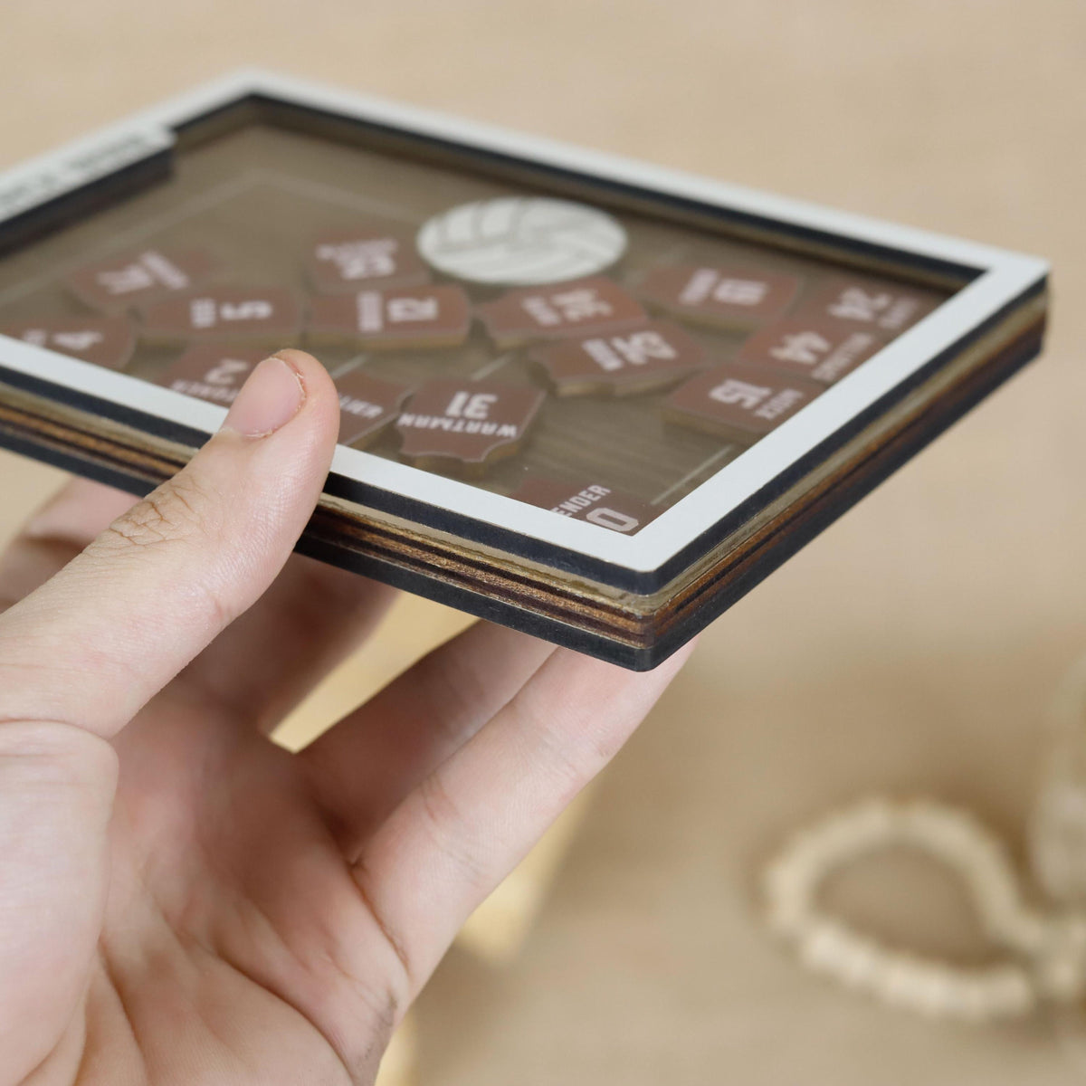 Volleyball Fridge Magnetic Photo Frame, Volleyball Shaker, Personalized Volleyball Senior Keepsake, Magnet Picture Frame for Coach Manager