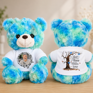 Memorial Tree Butterflies Cardinals Teddy Bear - Memorial Gift - Personalized Plush Bear