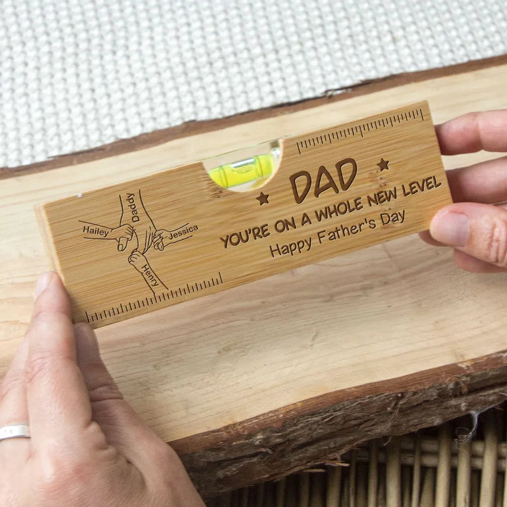 Dad Papa You're On A Whole New Level - Personalized Bottle Opener - Gift For Dad, Father's Day, Birthday Gift