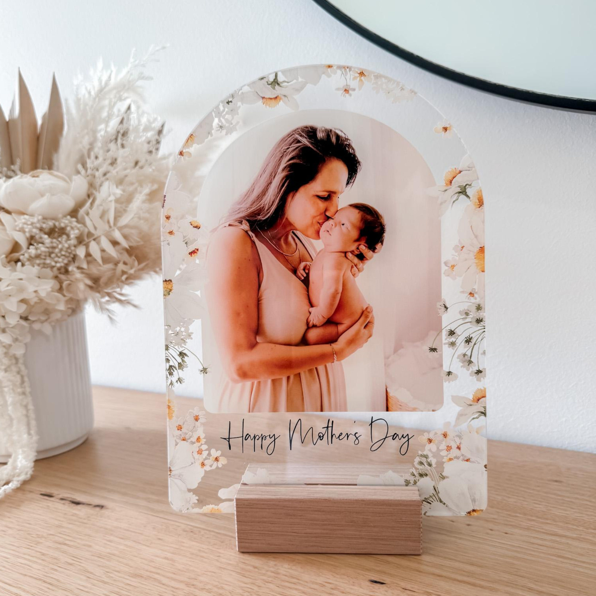 Personalised Mother's Day print | Floral Mother's Day Photo Plaque | Floral Mother's Day Photo Gift |First Mother's Day | Mother's Day Gift