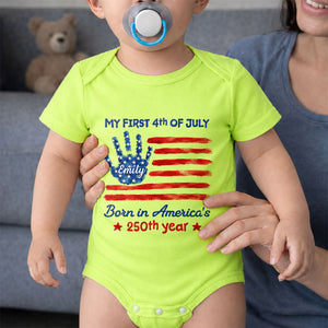 1st 4th Of July - Personalized Custom Baby Onesie