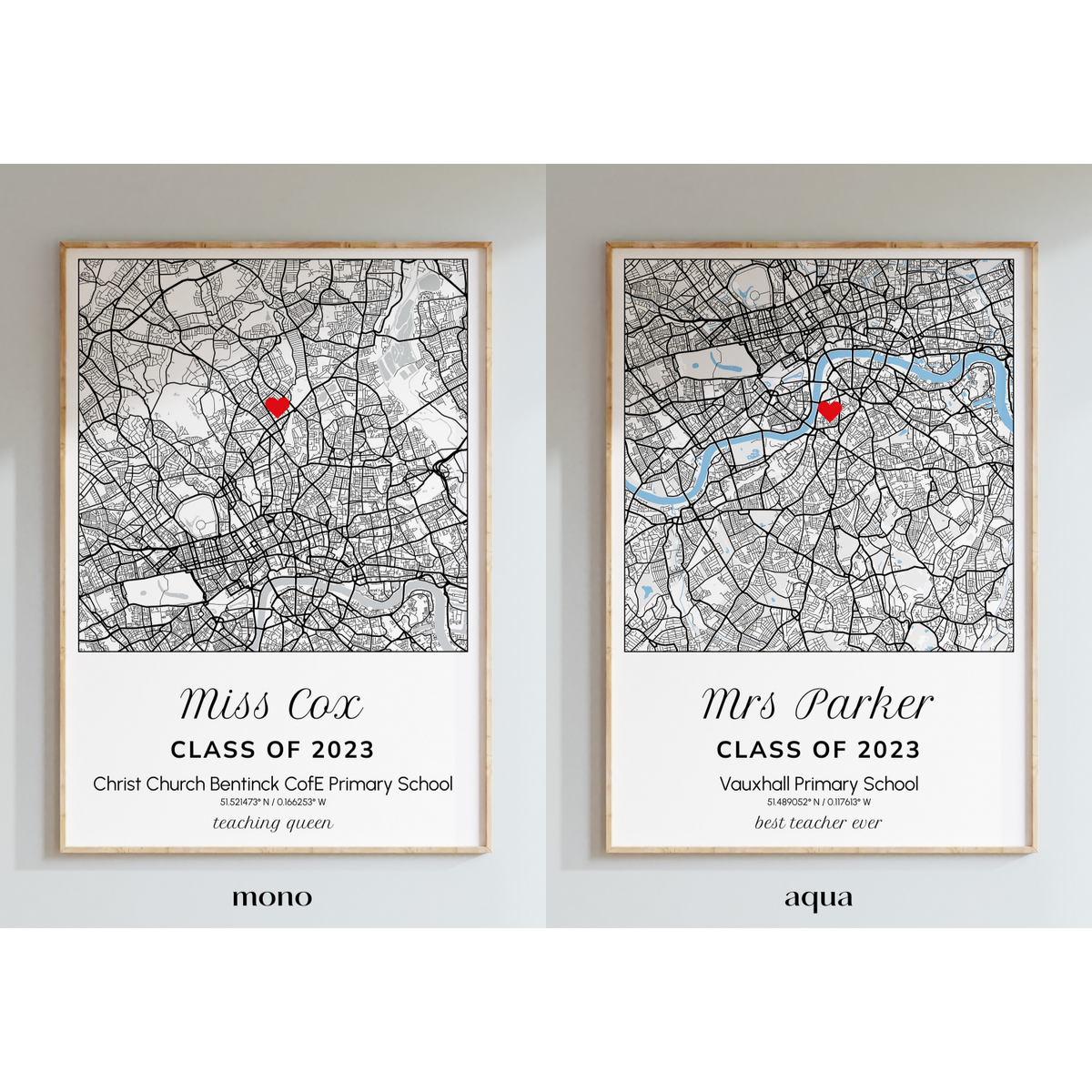 Thank You Teacher Appreciation Gift, Best Teacher Present, Personalised Gift For Teacher, Class Of 2025 Print, Thank You Teacher Canvas