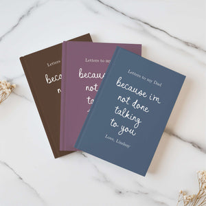 Letters to My Dad Grief Journal, Personalized Loss of Father Gift, Custom Memorial Keepsake In Loving Memory Hardcover