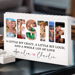 Personalized Best Friend Photo Gift: Friendship Picture Building Block, Bestie Gift for Birthday