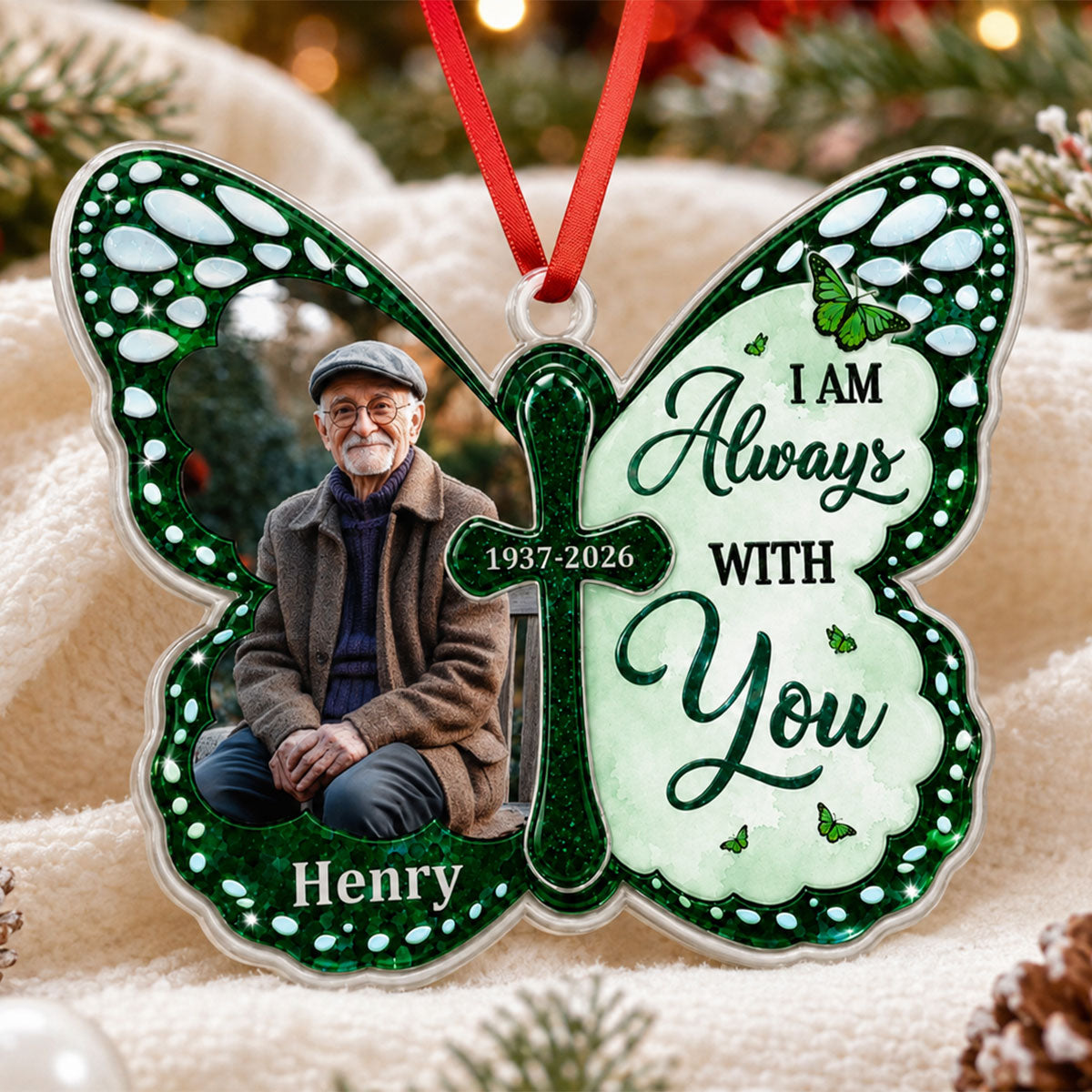 Forever Loved Never Forgotten - Real 3D Raised Ornament