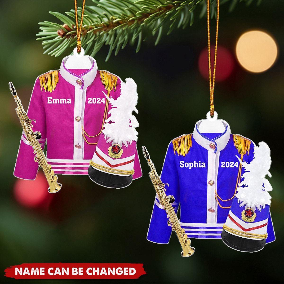 Personalized Marching Band Uniform Ornament, Christmas Band Ornament
