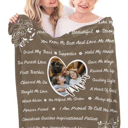 Blessed To have A Mom Like You - Personalized Blanket - Gift For Mom, Mother's Day, Birthday Gift
