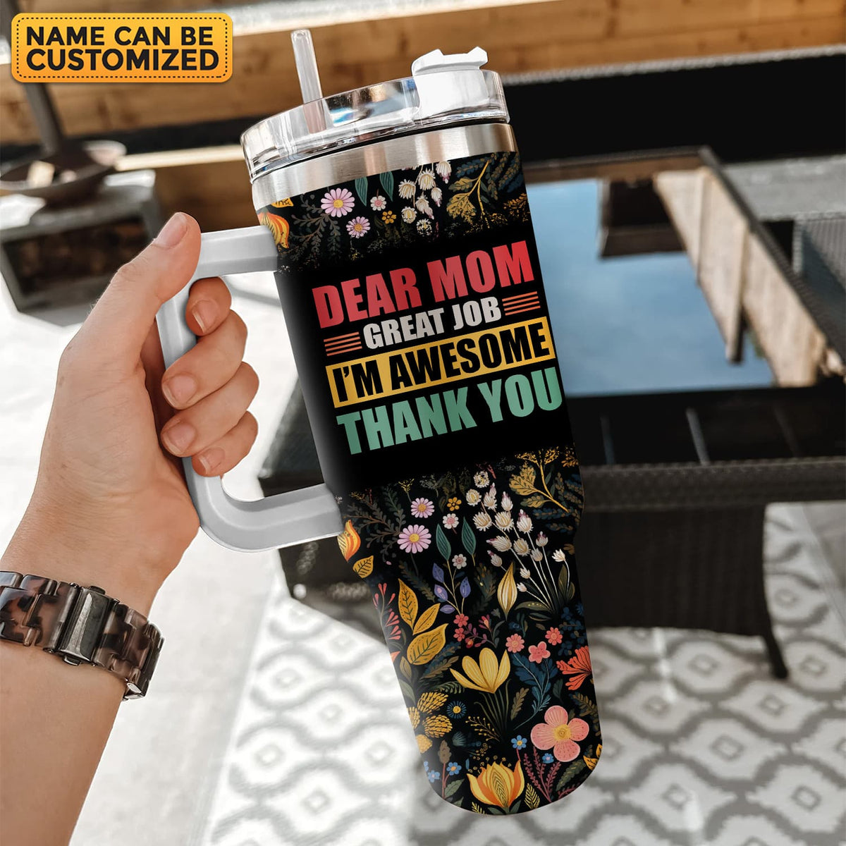 Dear Mom Great Job I'm Awesome Thank You - Personalized 40oz Tumbler - Gift For Mom, Mother's Day, Birthday Gift