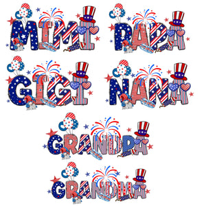 Personalized Grandpa Shirt, Patriotic 4th of July Grandma Shirt, Patriotic Nana 4th Of July Grandma And Grandkid Name Shirt, 4th Of July Mimi