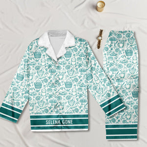 Baker Patterns - Personalized Pyjamas - Christmas Gifts for Baking Lovers, Bakery Shop Owner