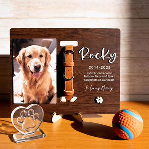 Best Friends Come Into Our Lives - Personalized Wooden Plaque With Collar Holder