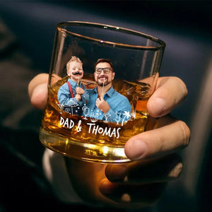 Dear Dad Finally You Have A Drinking Buddy - Personalized Whiskey Glass - Gift For Father