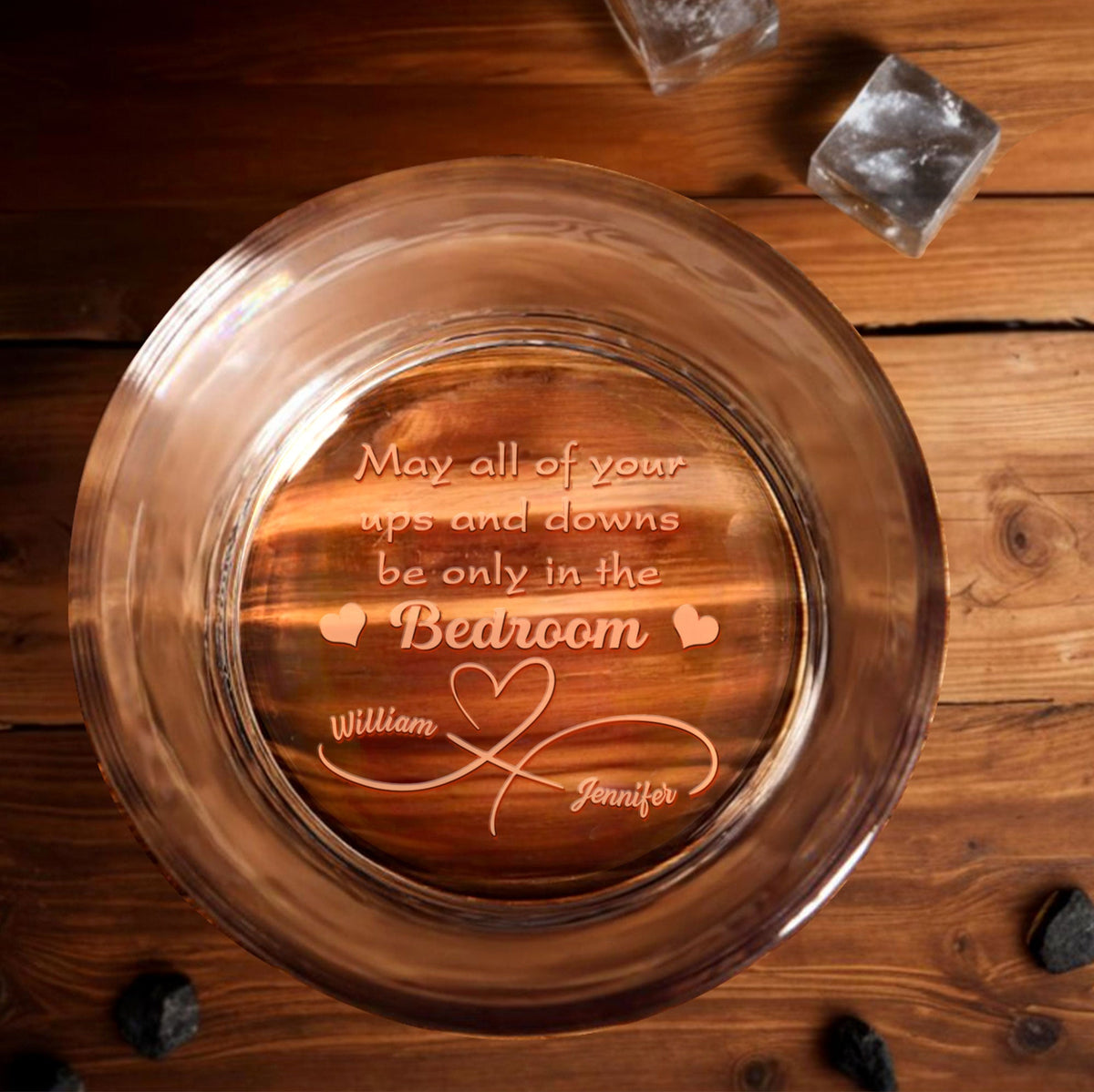 May All Of Your Ups And Downs Be Only In The Bedroom, Personalized Engraved Whiskey Glass, Gift For Couples