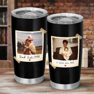 Custom Dad And Kids Photo Tumbler, Fathers Day Gift For Dad, Personalized Tumbler With Picture, New Dad Gift, Grandpa Gift, Gift For Papa