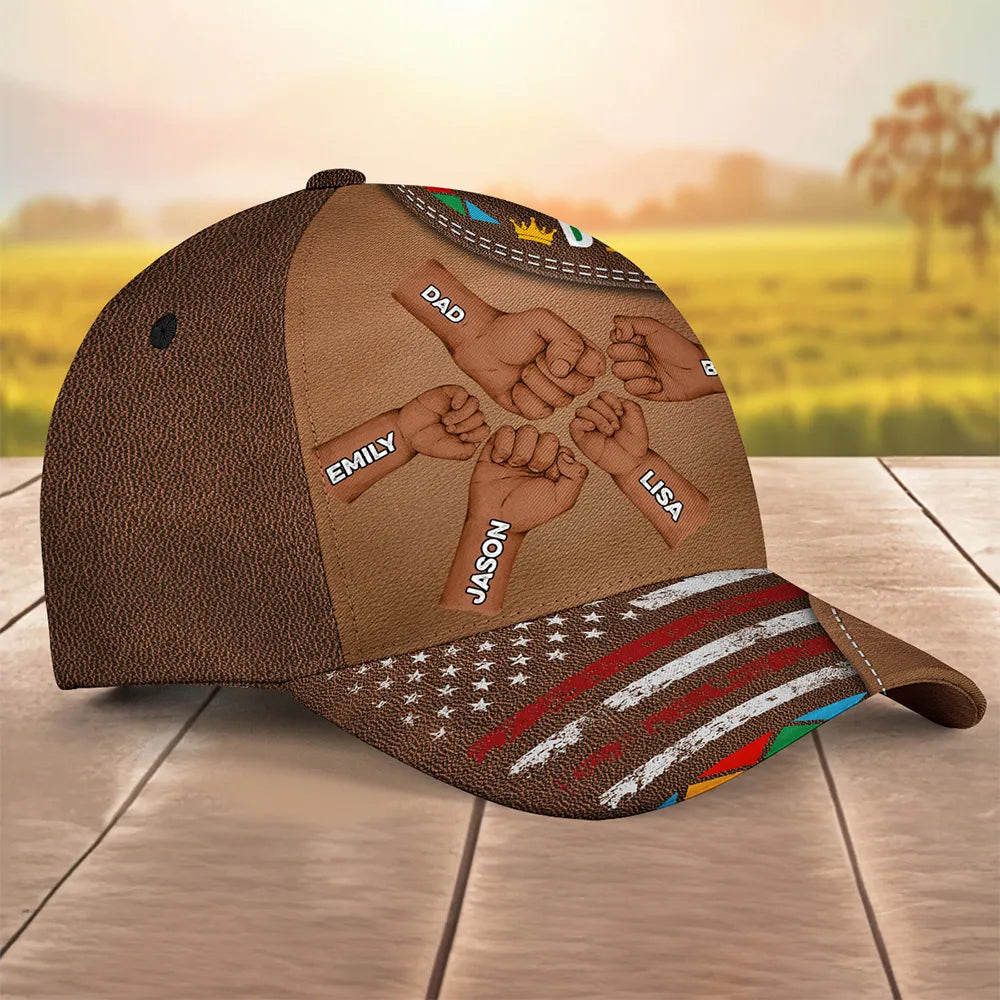 Dope Black Dad - Personalized Classic Cap - Gift For Daddy Papa, Father's Day Gift