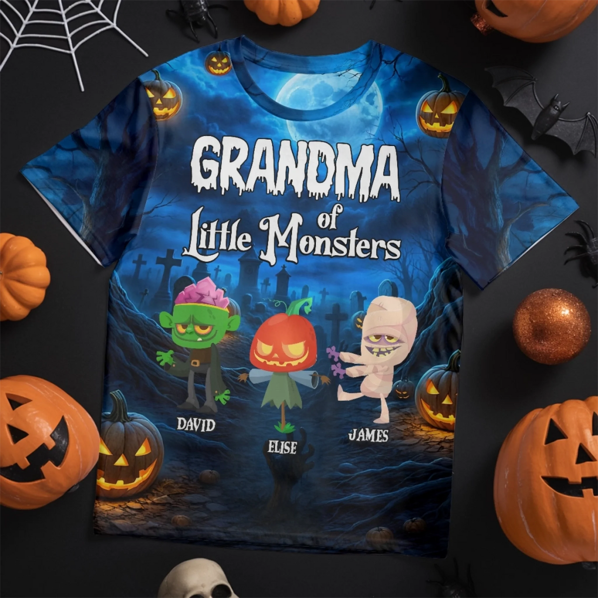 Spooky Season Vibes - Personalized 3D Apparel - Halloween Gift For Mom Grandma, Nana & Kids