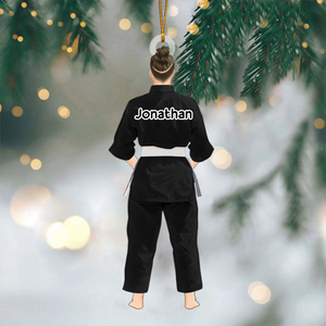 Karate Jiu Jitsu Judo Ornament, Personalized Christmas Gift For Male Martial Arts Practitioners