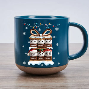Happy Smores Family - Personalized Pottery Mug - Christmas Gift For Family