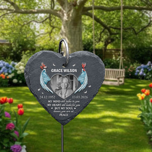 Custom Photo You Will Always Be Loved - Memorial Personalized Memorial Garden Slate & Hook - Sympathy Gift, Gift For Family Members