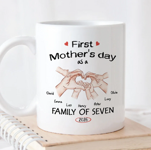 First Mother's Day As A Family Of - Personalized Custom Coffee Mug