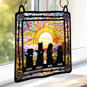 Pet Memorial My Hardest Goodbye - Personalized Window Hanging Suncatcher Ornament