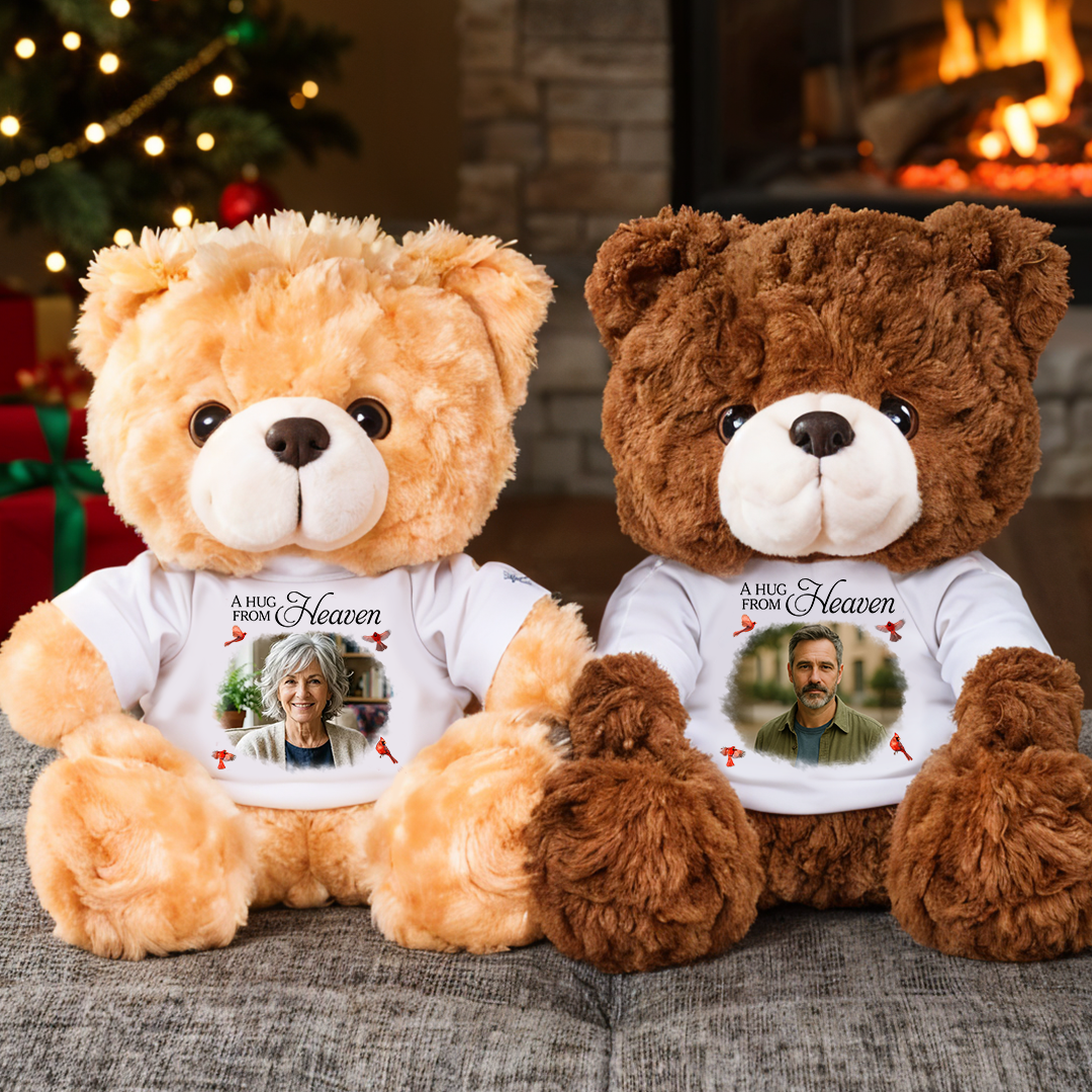 Memorial Cardinal Your Wings Were Ready Teddy Bear - Memorial Gift - Personalized Plush Bear