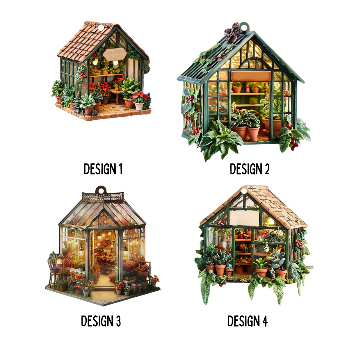 Personalized Greenhouse Garden Ornament, Gardening Keepsake, Gardener Gift
