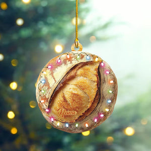 Personalized Sourdough Ornament, Sourdough Bread Christmas Ornament, Bakery Ornament Decor, Baking Ornament, Baker Ornament