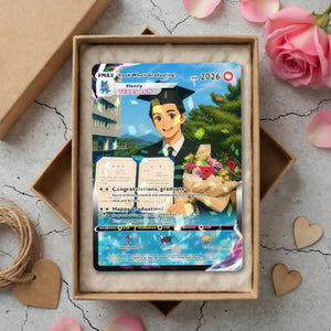 Custom Graduation PKM Card, Graduate Gift, Class of 2026, Personalized Photo Card, Graduation Keepsake Trading Card