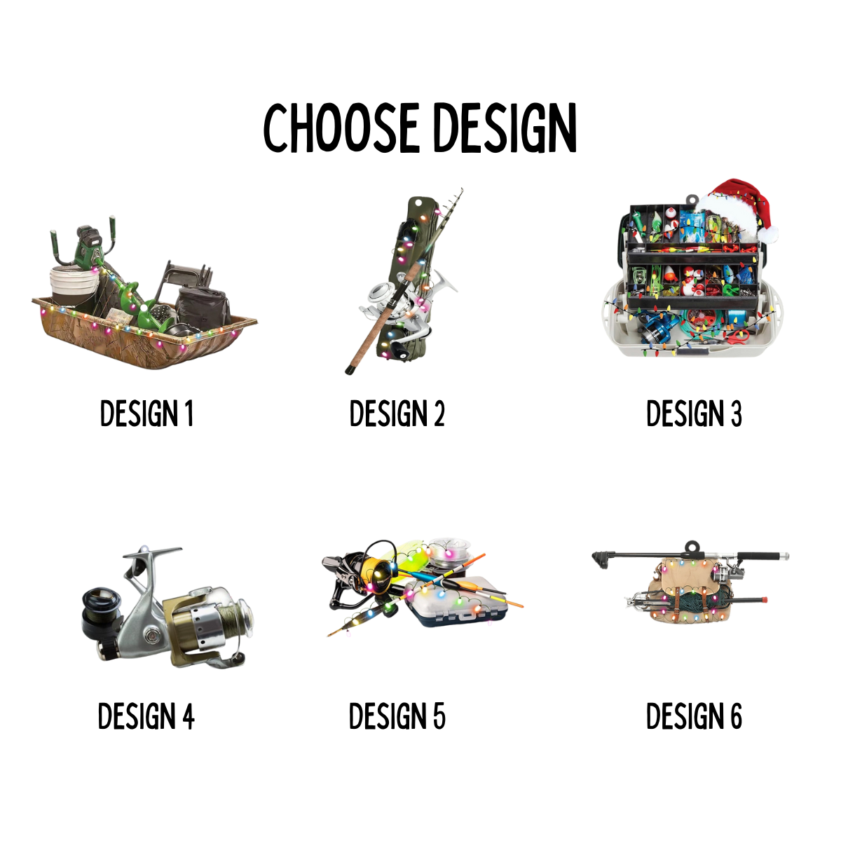 Custom Name Ice Fishing Sled Ornaments, Fisherman Ornament, Fishing Tackles Ornament