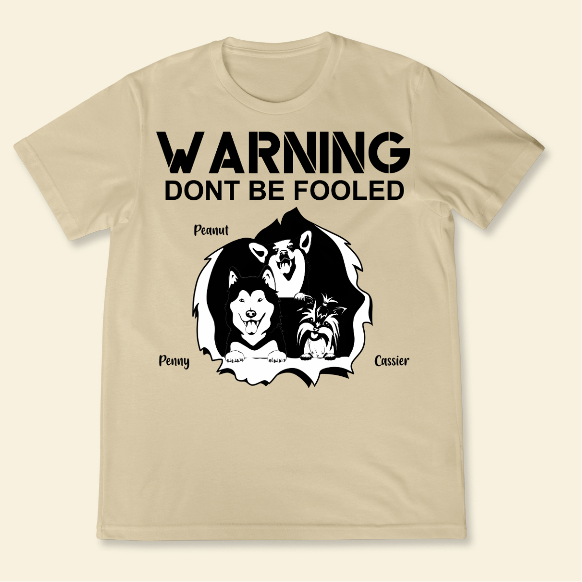 Warning Don't Be Fooler Personalized T Shirt Pet Lovers Tee Dog Lover Tee Cat Lovers Tee Cool Gift For Pet Mom Pet Dad