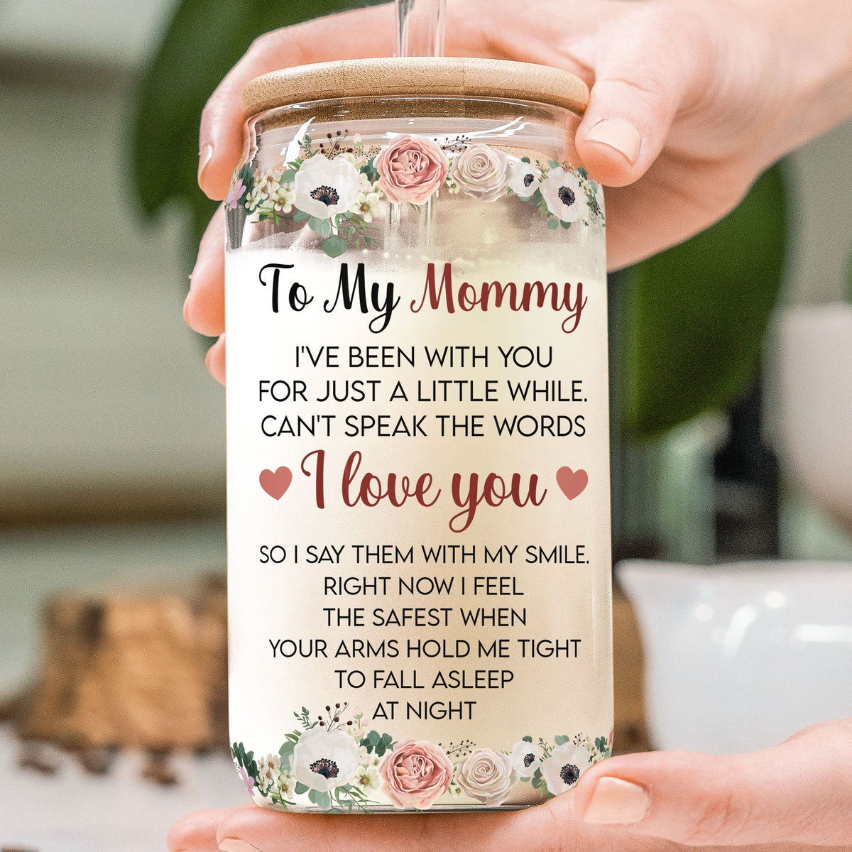 1st Mother's Day I Love You Mom From Baby - Personalized Glass Tumbler - Gift For New Mom