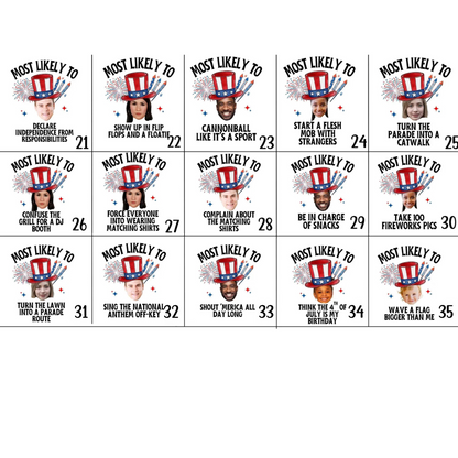 Custom Photo Funny 4th of July Shirts, Most Likely To Fourth of July TShirts, Family Matching Independence Day Tees, Patriotic Group Shirts