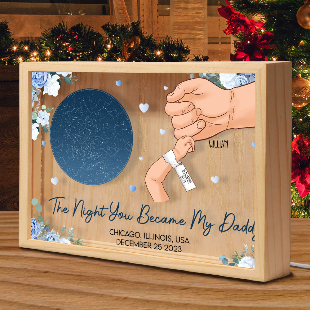 The Night You Became My Mommy 1st Mother's Day - Personalized Frame Light Box - Gift For New Mom