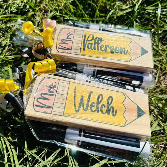 Personalized Teacher Whiteboard Eraser, Chalkboard Eraser, Teacher Appreciation Gift, Back to School Gift, End of School year Teacher Gift