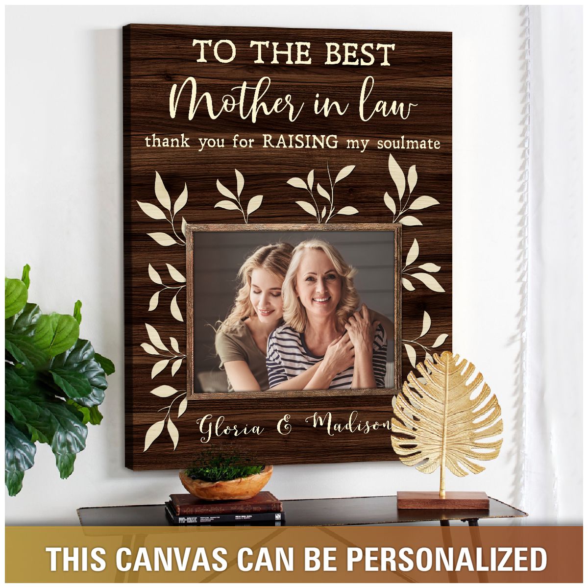 Thank You For Raising My Soulmate - Personalized Canvas - Gift For Mother-in-law, Mother's Day, Birthday Gift