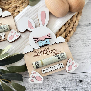 Personalized Easter Bunny Money Card, Kids Easter Basket Gift, Easter Money Card, Easter Money Holder, Easter Basket Stuffers