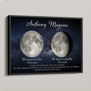 The Love And Memories You Left Behind Galaxy Background - Personalized Canvas - Memorial Gift, Condolence Gift For Your Loved One