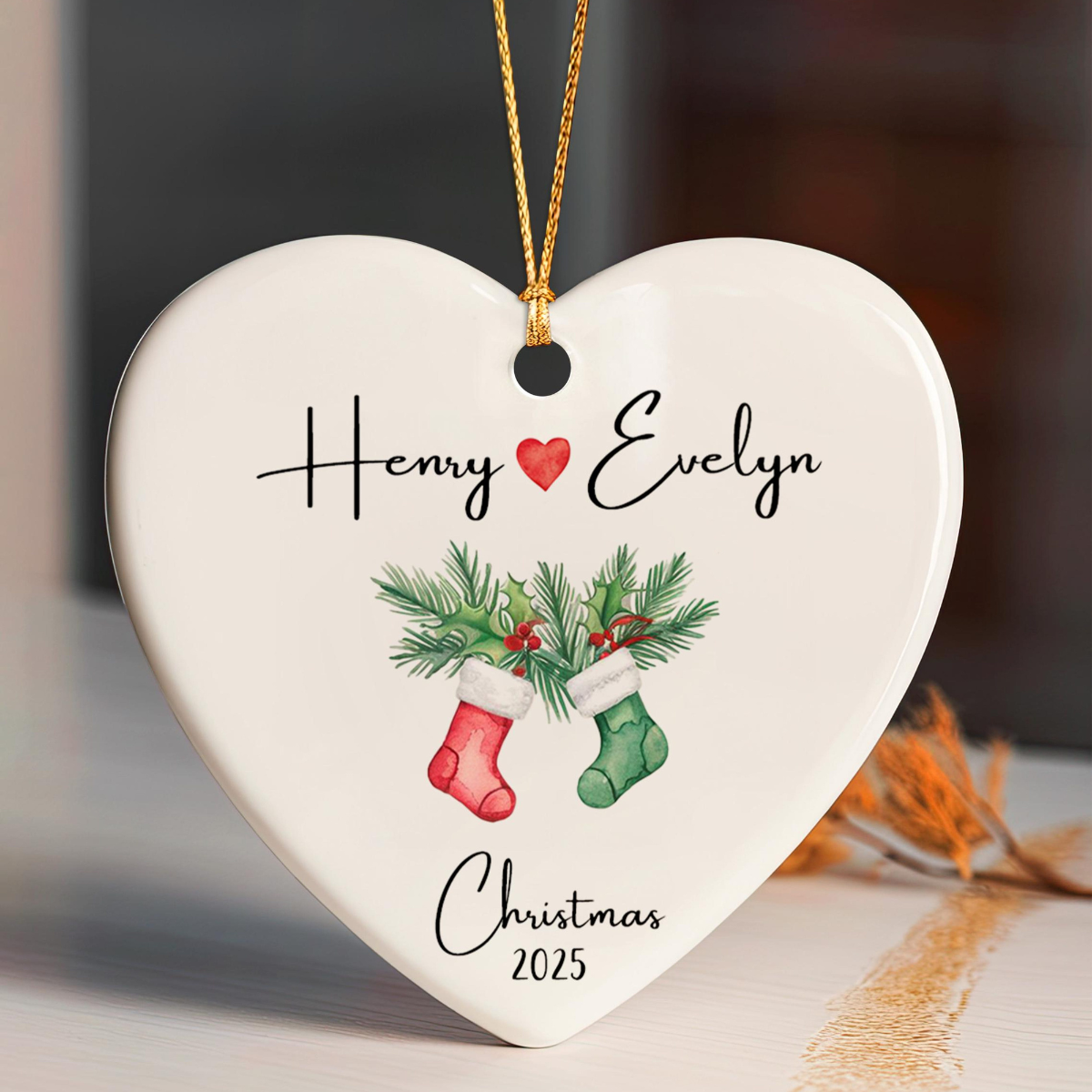 Personalized Couple Christmas Ornament 2025, Couple Ornament, Together Ornament, New Couple Keepsake, Christmas Gift For Couple