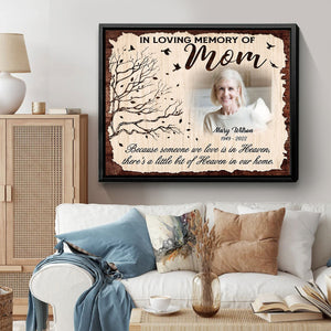 In Loving Memory Of Mom - Personalized Canvas - Mother Memorial, Memorial Mother's Day Gift