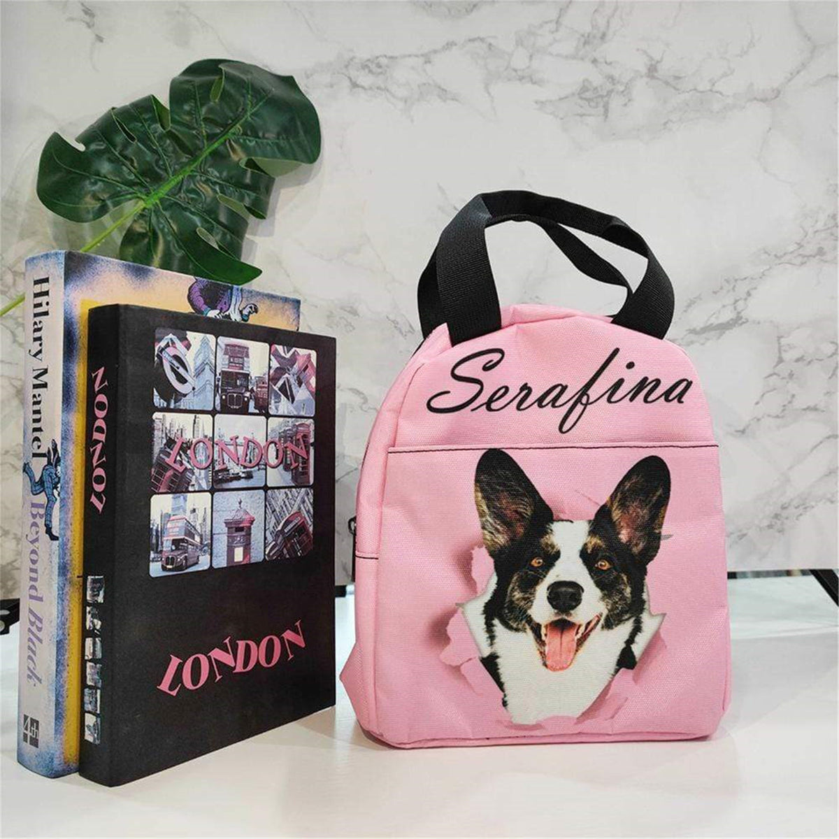 Custom Name Lunch Bags for Kids or Adults, Personalized Pet Photo Lunch Bag, Back to School Insulated Box Gift for Children, Birthday Gift