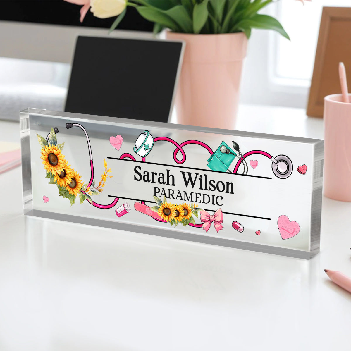Custom Nurse Name Plate For Desk, Office Name Sign For RN, Medical Nurse Office Gift, Nursing School Graduation Gifts