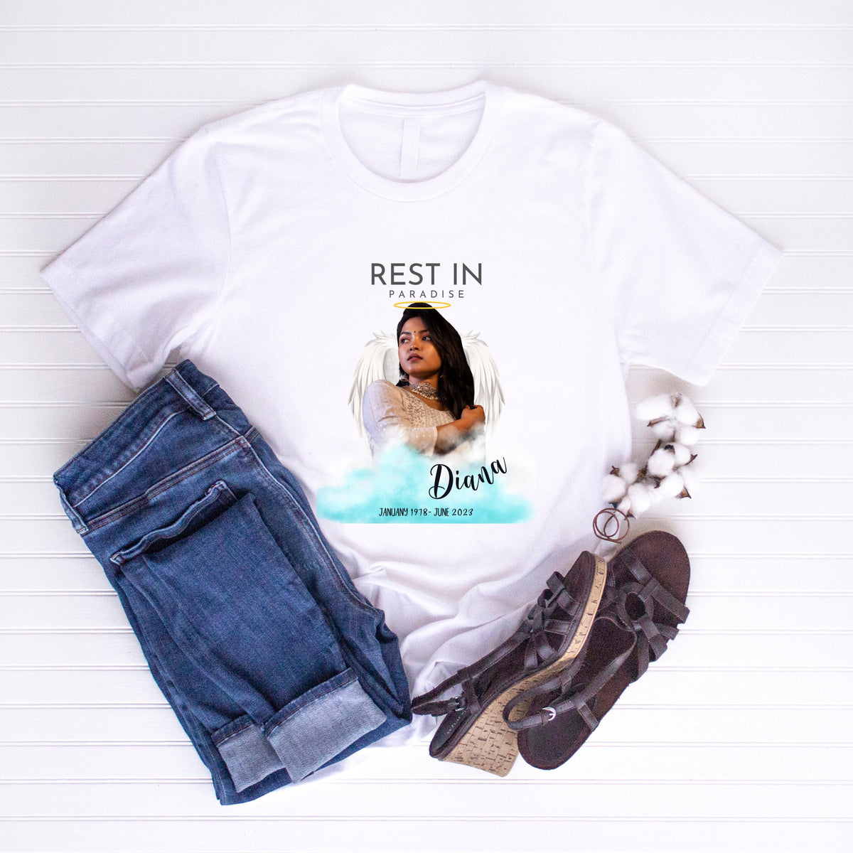 Rest In Paradise - Personalized Shirt - Memorial Gift, In Loving Memory Shirt