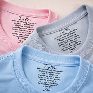 I Will Be Forever Be Thankful For The Sacrifices You've Made - Personalized Neck Print Shirt - Gift For Wife