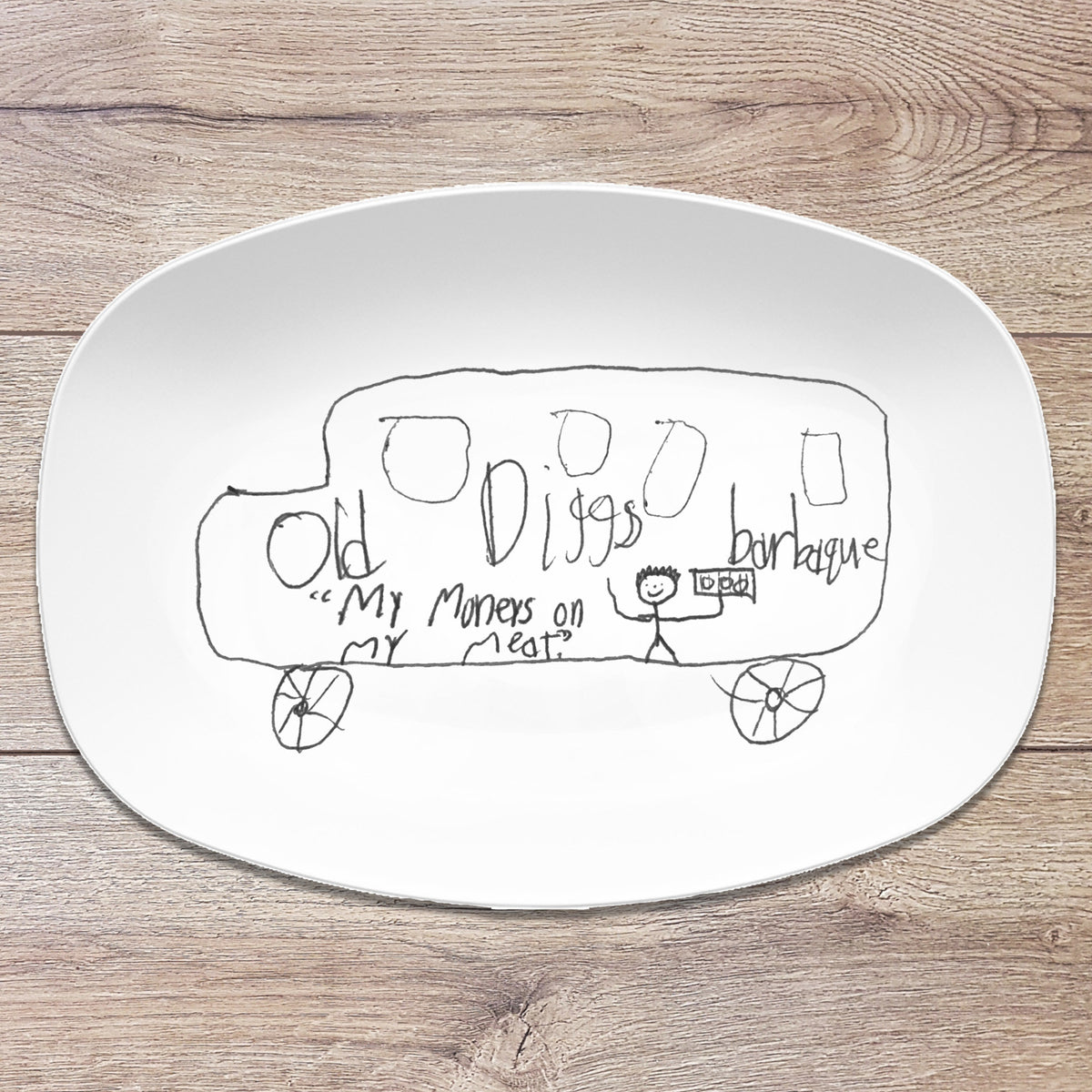 Custom Drawing Artwork Platter, Mother's Day gift, Father's Day gift, Birthday Gift, Christmas Gift For Family