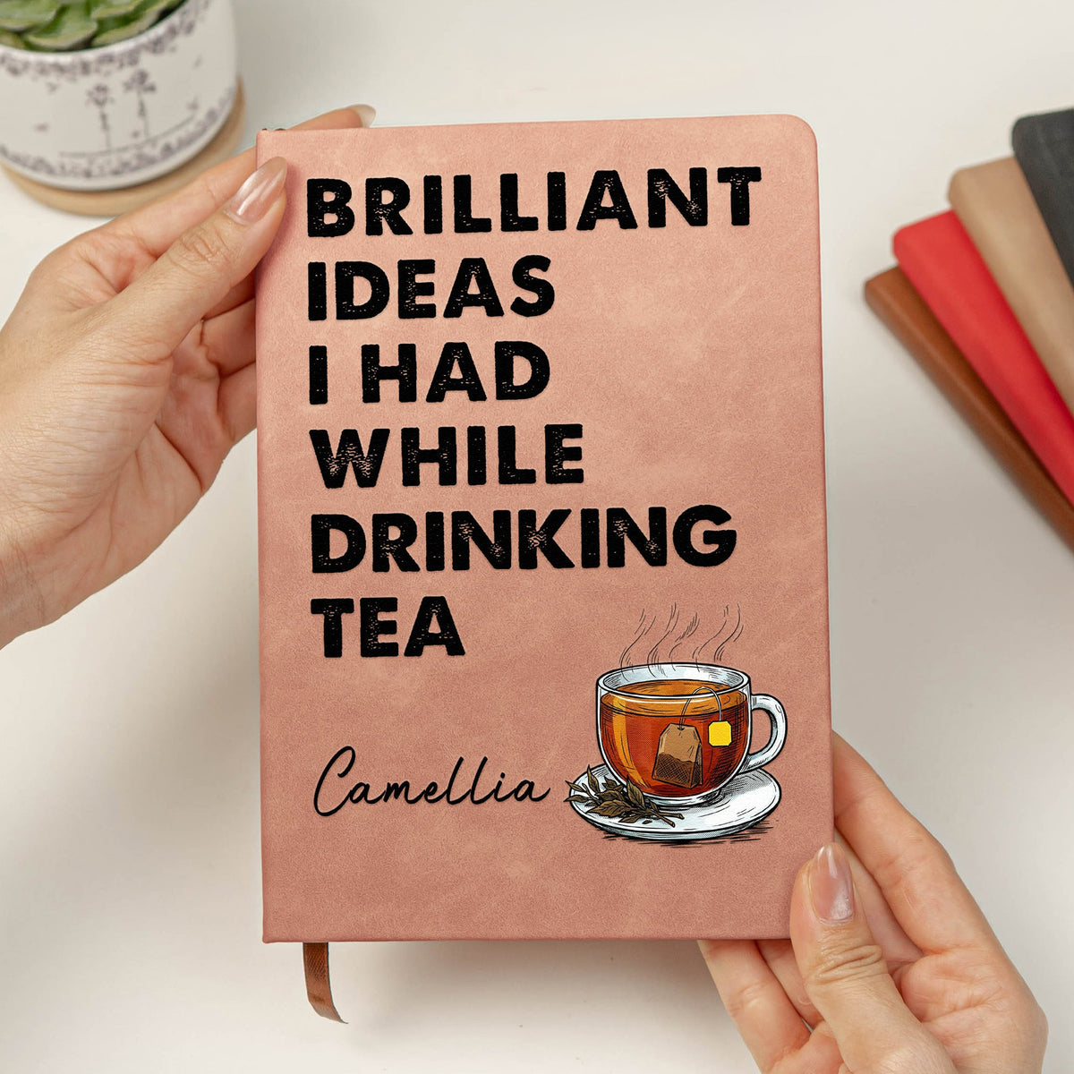 Brilliant Ideas I Had While Drinking - Personalized Leather Journal - Gift For Writer, Office Gift, Gift For Friends